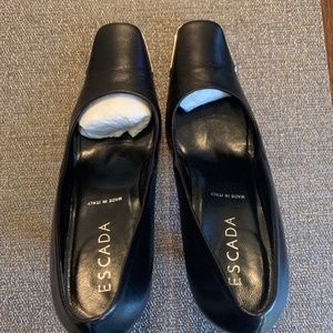 Escada Black leather Heels